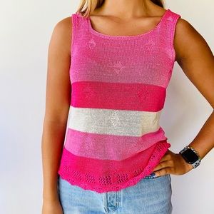 Vintage 80s / 90s Striped Knit Tank Top